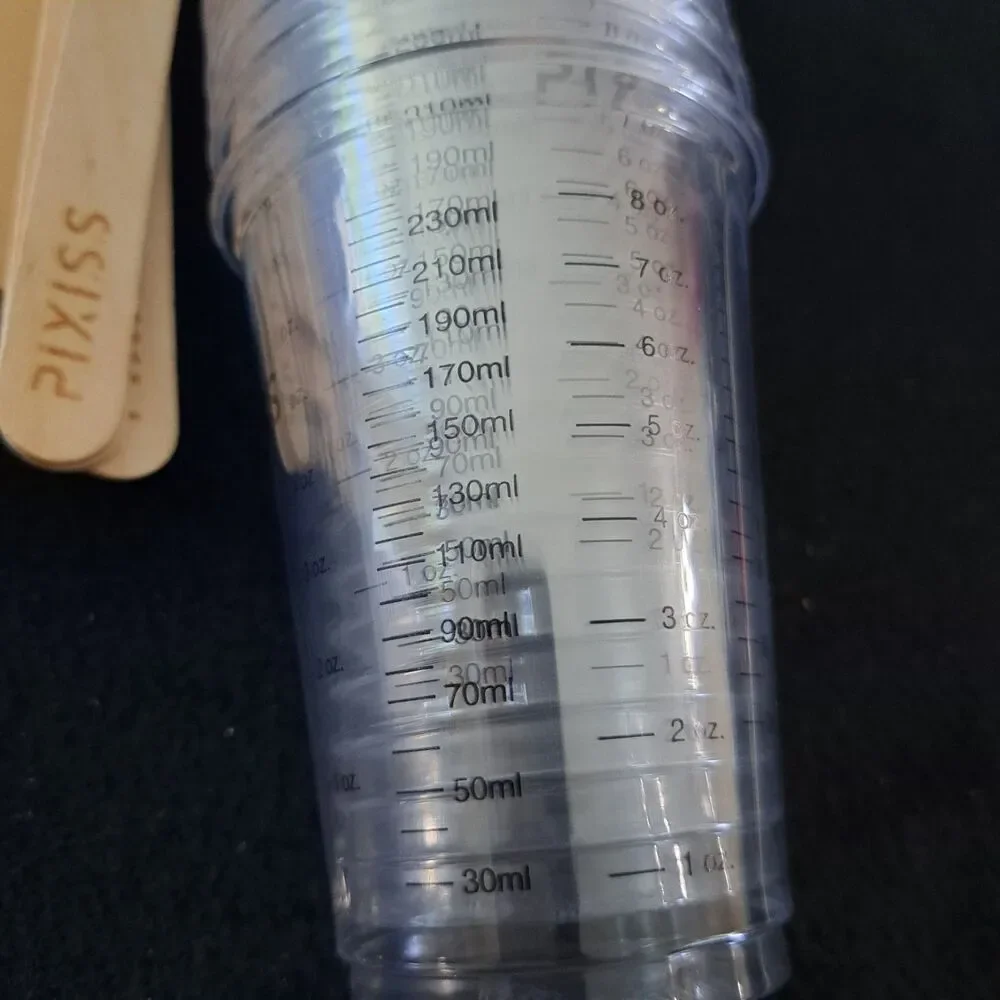 Disposable Plastic Measuring Cups for Baking Cooking Epoxy Resin Mixing